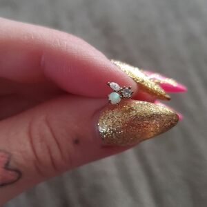 Opal Cluster Stud Earrings